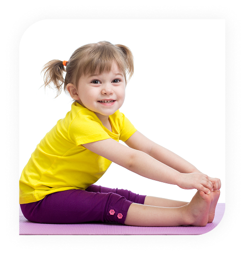 Baby in yoga pose