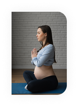 Pregnant woman meditating