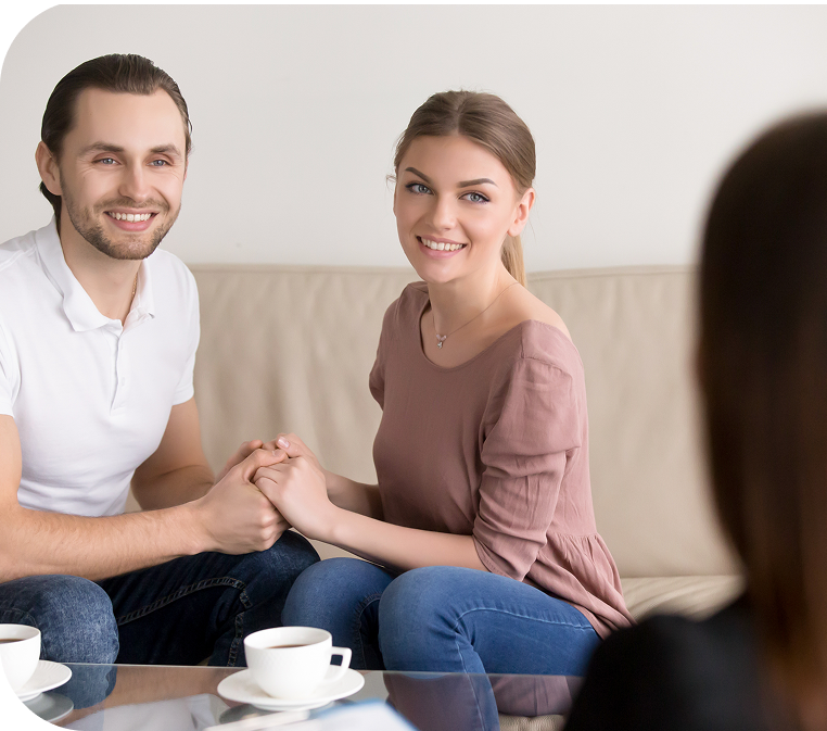 Couple during consultation
